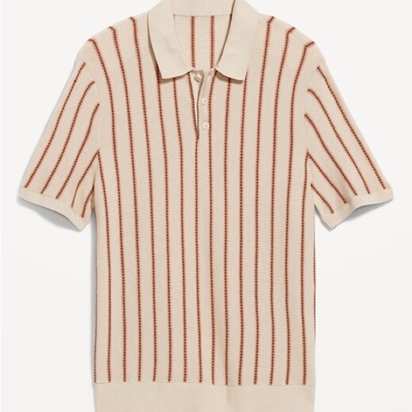 Old Navy Other - Old Navy Size M Beige and Red/Pink Striped Sweater